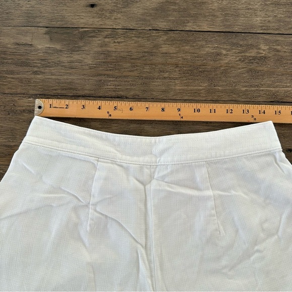 Club Monaco size 6 Lettee White Side Button High Rise Shorts Nautical Preppy - Picture 3 of 5